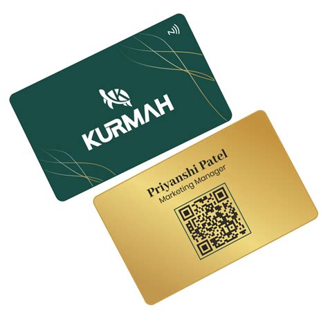 NFC Card by Kurmah | Green and Yellow with Golden Leaves