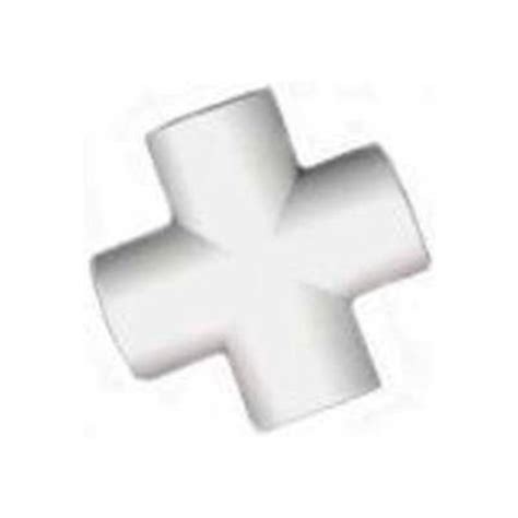 Circo Innovations Schedule 40 Pvc Cross Fitting, 1/2"Dia., White, 131-U ...