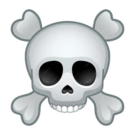 Premium Vector | Top quality emoticon Skull with crossed bones vector ...