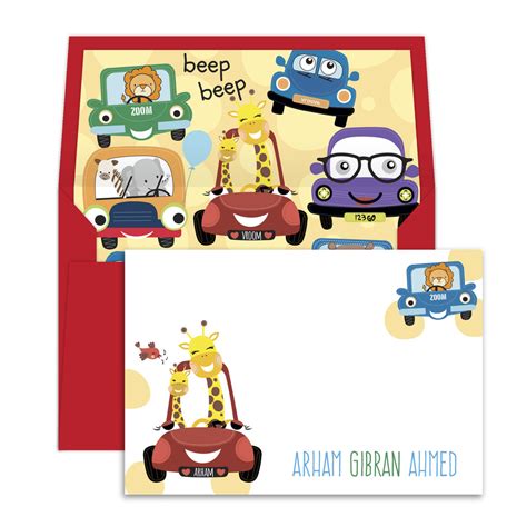Customised Stationery - Kids Notecards - Select a design & Customise ...