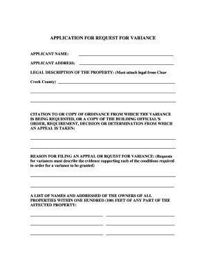 Image result for Variance Request Letter