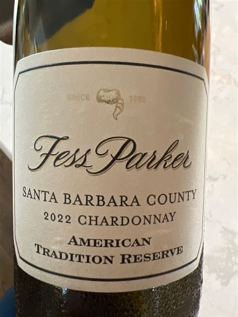 2022 Fess Parker Chardonnay American Tradition Reserve, USA, California ...