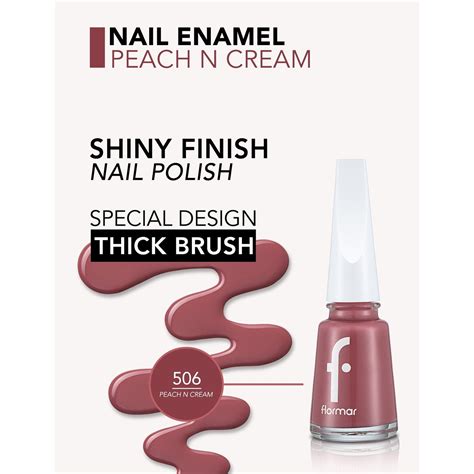 Flormar Nail Enamel 506 Peach'n Cream 11ml South Korea