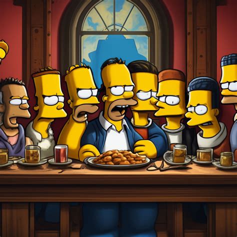 Image result for Simpsons Last Supper