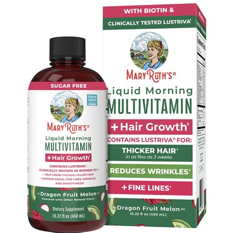 Liquid Morning Multivitamin + Hair Growth Vitamin Supplement – MaryRuth ...