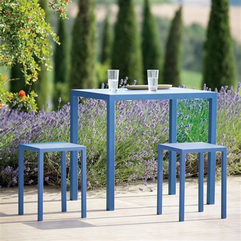 Outdoor Table in Galvanized Steel Made in Italy