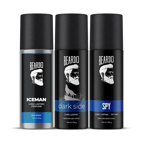 Buy Beardo Iceman, Darkside & Perfume Body Spray (Set of 3) Aromatic ...