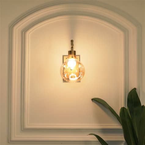 Admiral Single Light Shine Brass & Amber Wall Light – KAPOOR-E ...