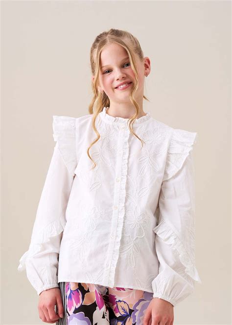 Angel & Rocket Girls Solid White Tops