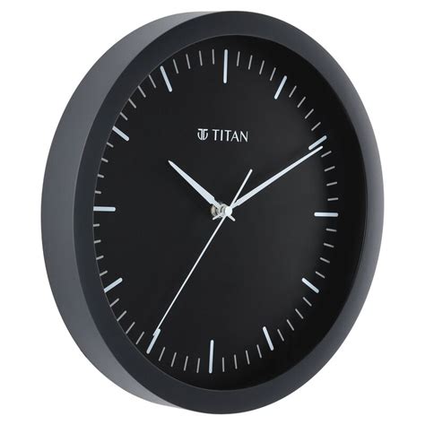 Buy Online Titan Contemporary Black Wall Clock with Silent Sweep ...