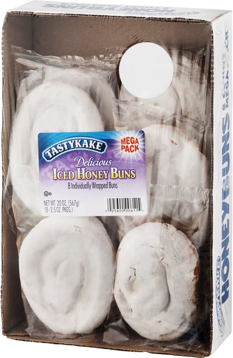 Amazon.com: Tastykake Glazed and Iced Honey Buns Mega Pack Variety, 8 ...