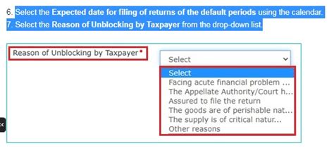 Blocking & Unblocking of E-Way Bill Generation under GST