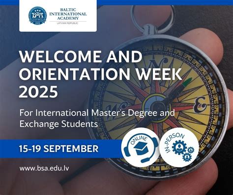 ORIENTATION WEEK FOR INTERNATIONAL MASTERS DEGREE AND EXCHANGE STUDENTS ...