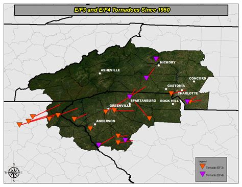 A History of E/F3 and E/F4 Tornadoes in the Western Carolinas and ...