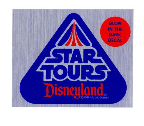 "Star Tours" Opening Promotional Decal.