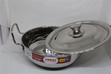 Vinod Stainless Steel Kadai with Lid – Kamala Stores