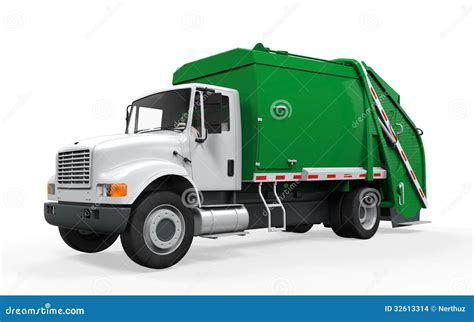 Green Garbage Truck