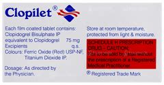 Clopilet Tablet: Uses, Side Effects, Price & Substitutes