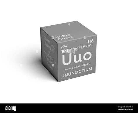 Ununoctium. Noble gases. Chemical Element of Mendeleev's Periodic Table ...