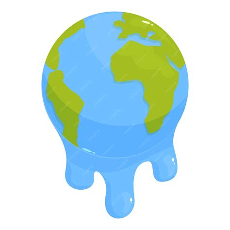 Planet earth melting. Climate change and global warming concept.
