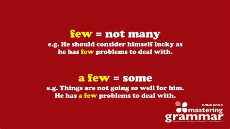'Few' or 'A Few'? What Is the Difference? | Mastering Grammar