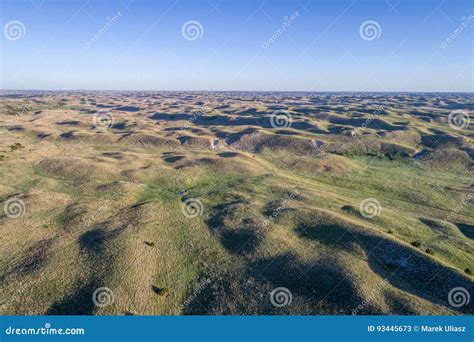 Aerial View of Nebraska Sand Hills Stock Image - Image of pattern, hill ...