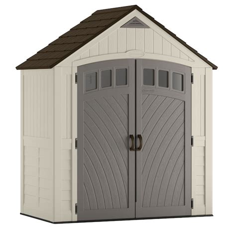 Suncast 7-ft x 4-ft Covington Gable Resin Storage Shed (Floor Included ...
