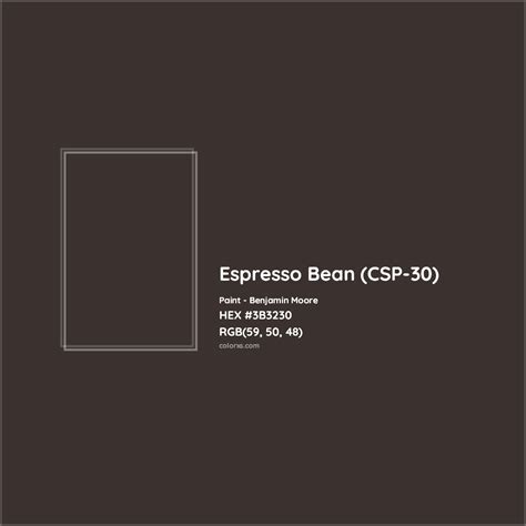 Benjamin Moore Espresso Bean (CSP-30) Paint color codes, similar paints ...