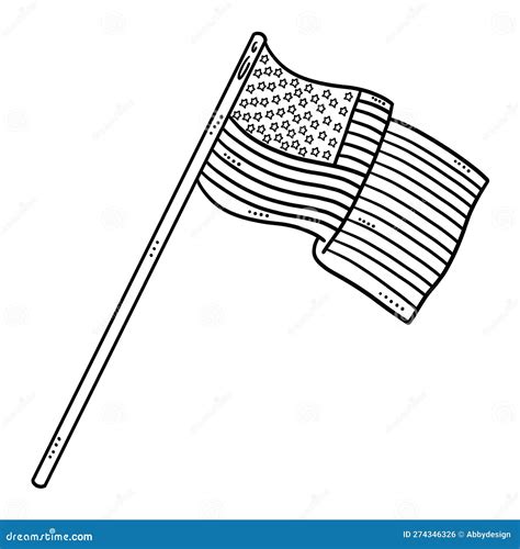 American Flag Outline