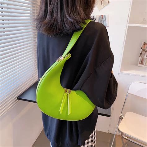 Half Moon Leather Shoulder Bag for Women – CRAZE