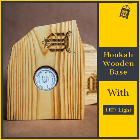 og Hookah Wooden Base Stand with LED Light – shopdop.in