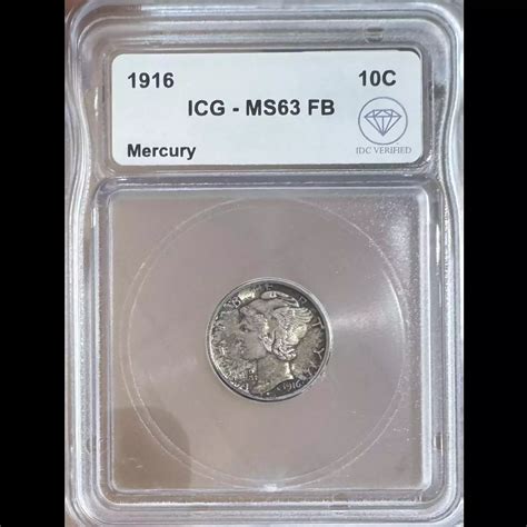 1916 Mercury Dime ICG MS-63 IDC Verified - FB - IDC COIN & BULLION