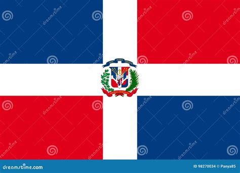 Flag of Dominican Republic stock vector. Illustration of patriotic ...