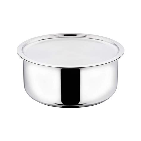 Buy vinod cookware Stainless Steel Tope With Lid (4.75 Liters) Silver ...