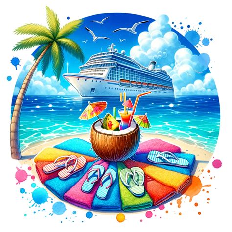 Cruise Ship Vacation PNG Watercolor Ocean Cruise Clipart Sublimation ...