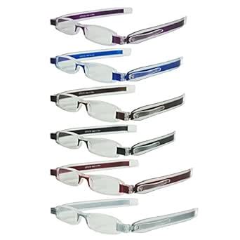 Buy 6 Folding Pocket Reading Glasses in Pen Clip Case - Lightweight ...