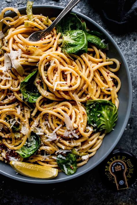 Brussels Sprouts Pasta with Parmesan