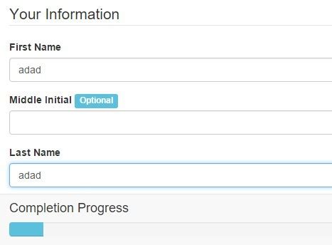 Form Completion Progress Bar With jQuery - FormProgressBar | jQuery Plugin