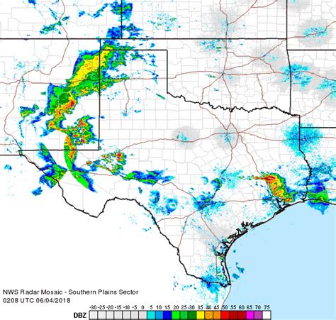 Thunderstorms bring welcome widespread rain to West Texas (3-4 June 2018)