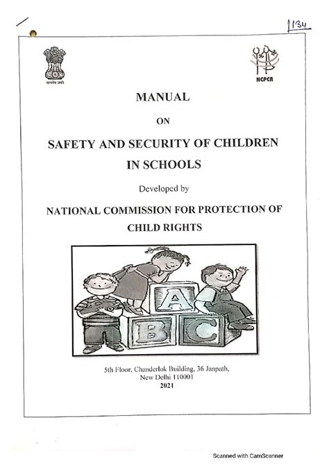 Checklist Ncpcr - Student hard - 134 NCPCA UNITED MANUAL ON SAFETY AND ...