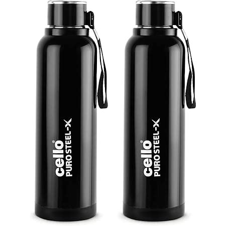 Cello Puro Steel-X Benz 900 | Water Bottle with Inner Steel and Outer ...