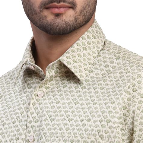 Colorplus Men Green Comfort Fit Printed Casual Shirt – MyRaymond