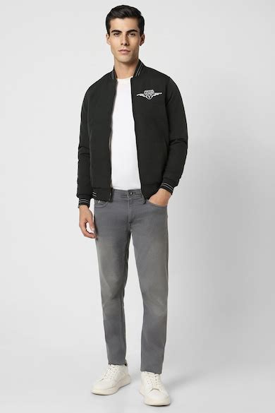 Buy Men Grey Solid Casual Jacket Online - 954184 | Van Heusen