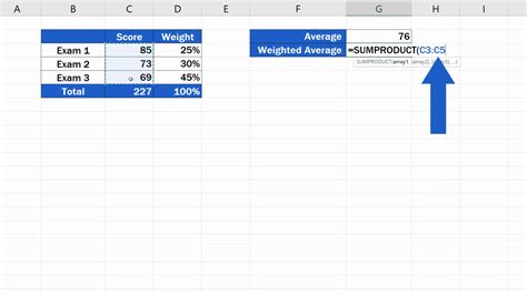 Image result for Weighted Average Calculation Excel