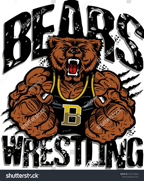 Bear Wrestling Clip Art Man Bear Wrestling Stock Vector Images Alamy