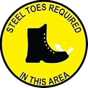 Graphical Warehouse Steel Toes in This Area Floor Sign-26 : Amazon.in ...