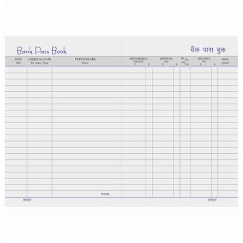 Bank Pass Book, No. 22 (136 Pgs) & No. 44 (264 Pgs), 12.0cm x 18.0cm ...