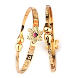 Buy Shining Diva Fashion Set Of 2 Latest Traditional Design 18k Gold ...