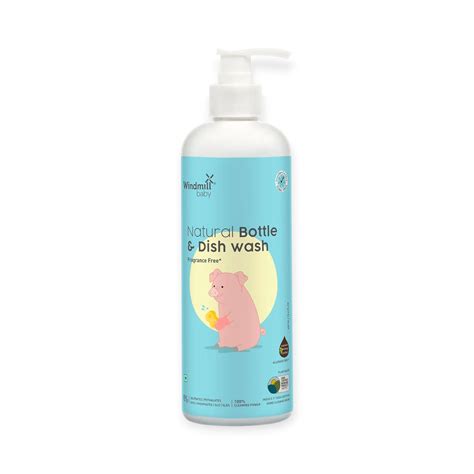 Windmill Baby Natural Baby Bottle Cleaning Liquid - Fragrance Free, 45 ...