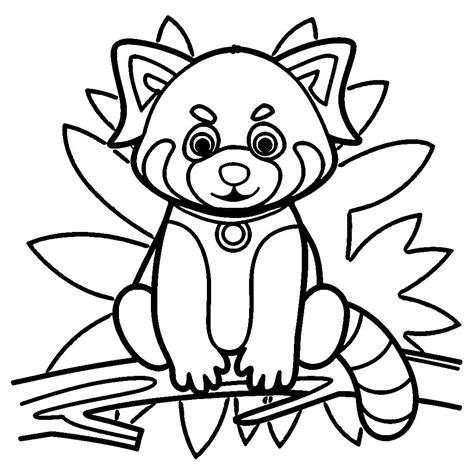 Red Panda coloring pages - ColoringLib